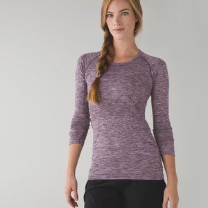 Lululemon Swiftly Tech Long Sleeve Heathered Black Cherry Size 10